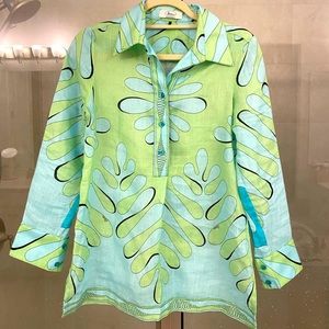 Bessi beautiful colorful tunic, perfect for beach or brunch